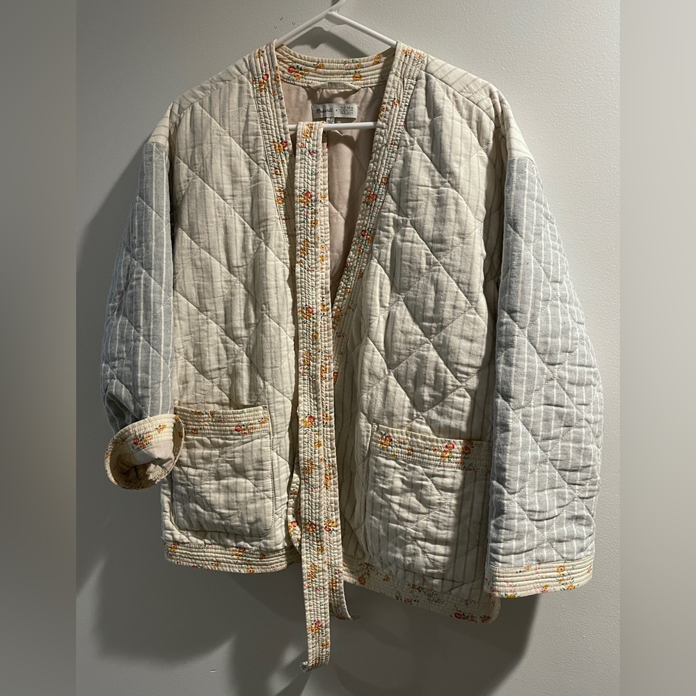 Madewell x The New Denim Project Patchwork Wrap Jacket, Size S
